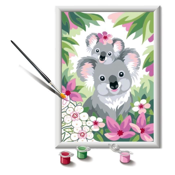 CreArt Kids 18x24cm Maman koala et son bébé, Kit de peinture par numéros Numéro d'Art, Des 9 ans, 25833, Ravensburger