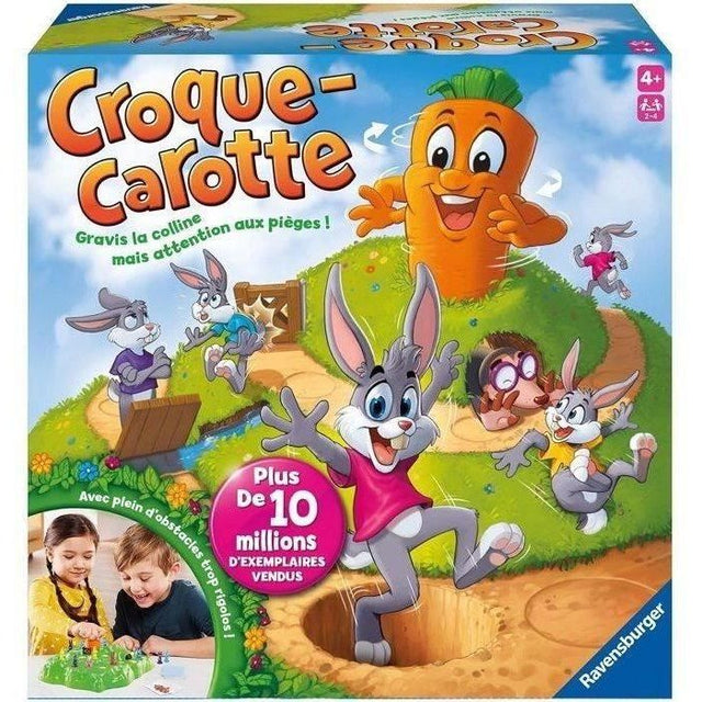 Croque Carotte, Jeu de parcours rigolo pour enfant, 2 ŗ 4 joueurs, Ravensburger, 22223, DŤs 4 ans