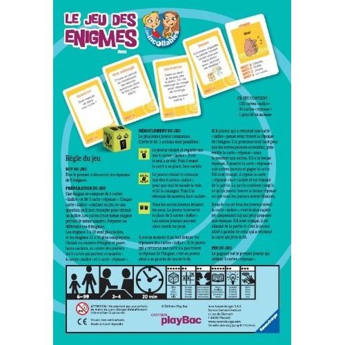 LES INCOLLABLES Le jeu des Enigmes  - Ravensburger - Jeu de société enfants - Réfléxion et logique - 2 a 4 joueurs - Des 6 ans