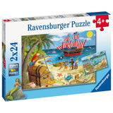 Ravensburger - Puzzle Enfant - Lot de 2 puzzles 24 pieces - Pirates et sirenes -des 4 ans - 2 posters a taille réelle - 05676