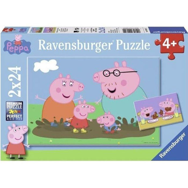 Puzzles Peppa Pig La vie de famille Ravensburger 2x24 pieces pour enfant des 4 ans
