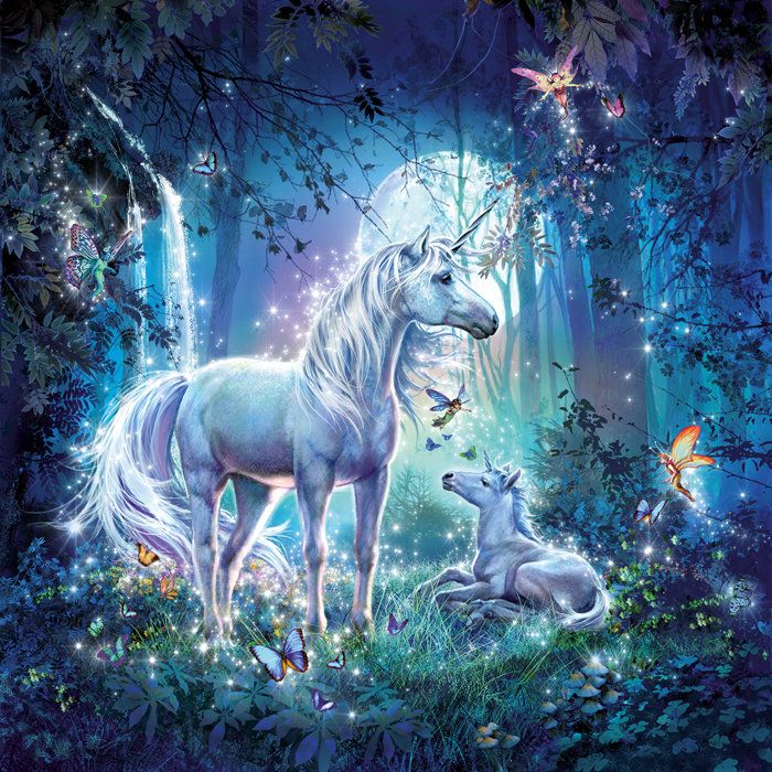 Puzzle 3 x 49 pieces : Les licornes