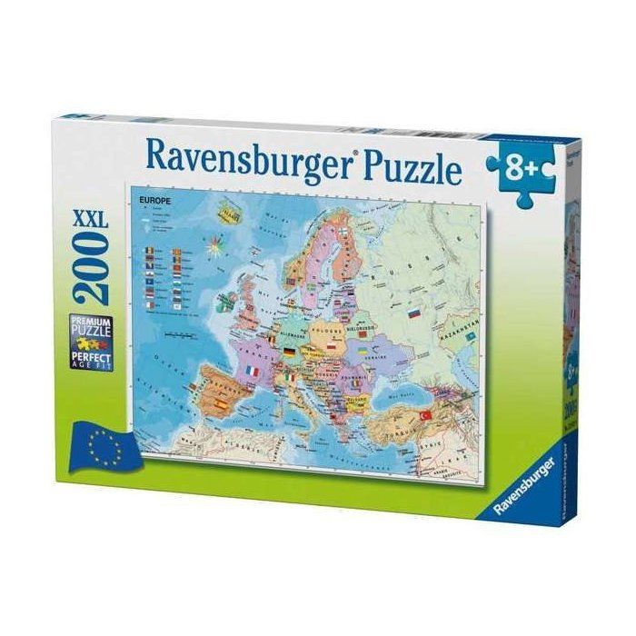 Ravensburger - Puzzle 200 pieces XXL - Carte d'Europe - Mixte - A partir de 8 ans