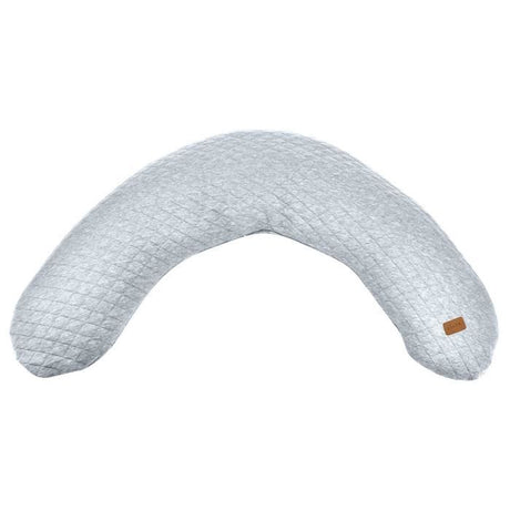 BÉABA - Big Flopsy™ - Coussin de grossesse et d'allaitement - Fleur de coton - Gris Chiné, 180 cm