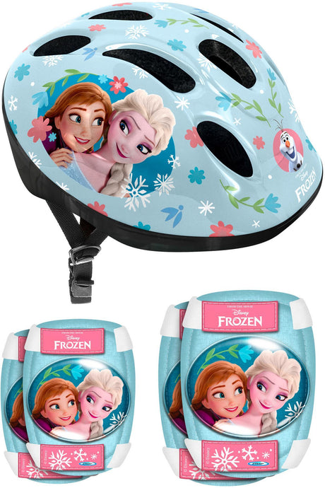 Set casque et coudieres / genouilleres - LA REINE DES NEIGES - RN246507 - 50 / 56 cm