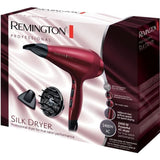Sèche-Cheveux Remington AC9096 Silk Ionique Grille Céramique Protéine de Soie, Moteur AC Professionnel, Fonction turbo  2400W