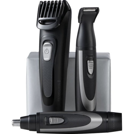 Kit pour la barbe - REMINGTON - The Works - Tondeuse auto-affűtée - Peigne réglable - Autonomie 45 min - USB
