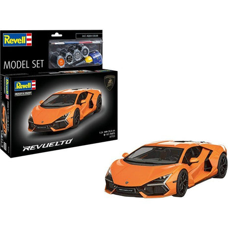 Maquette de voiture - REVELL - Model Set - Lamborghini Revuelto - Avec colle, peintures et accessoires