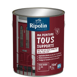 Peinture multi-supports - Rouge basque - RAL 3004 - Mat - Ripolin - 2L