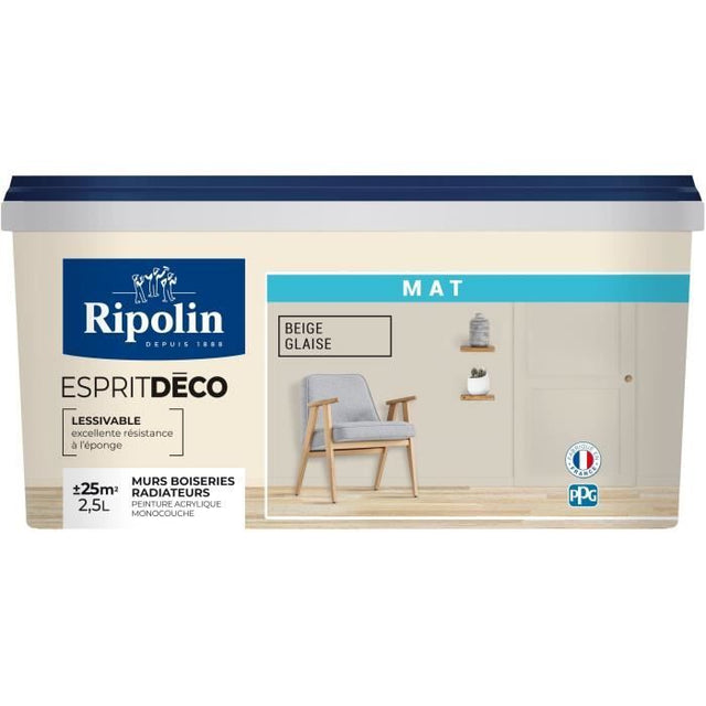 RIPOLIN ESPRIT DECO BEIG GLAIS MAT 2.5L