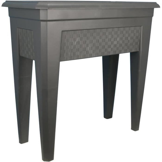 Bac a fleurs/culture/potagere - RIVIERA - IZIGARDEN 60 - 59,50x33x73,5 cm - Gris