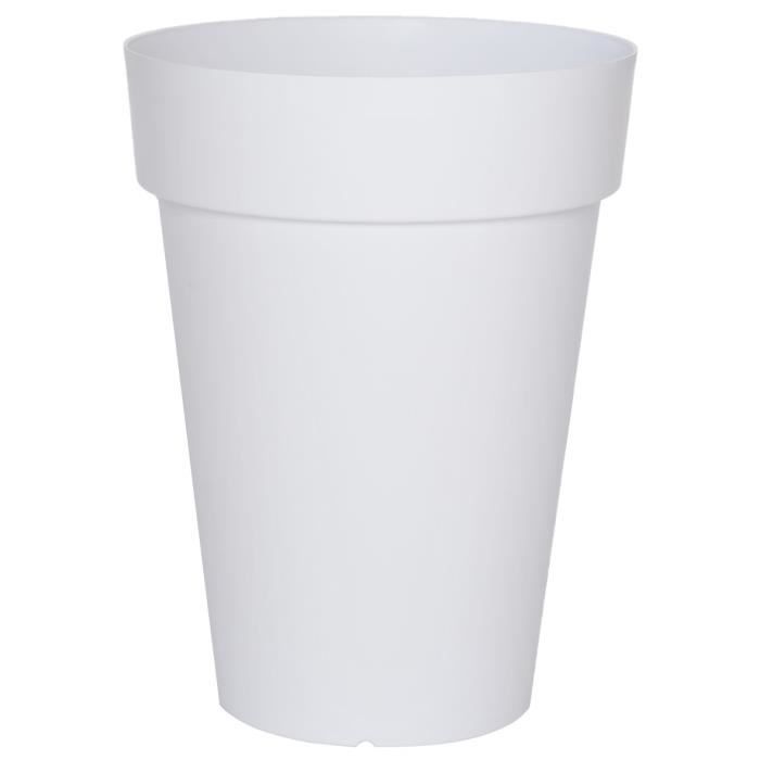 Pot de fleurs - RIVIERA - Soleilla haut - H52 x D39 cm - 37L - Blanc