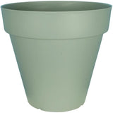 Pot de fleurs rond RIVIERA SOLEILLA - Plastique 100% recycleble - D59 x H54 - Vert argile