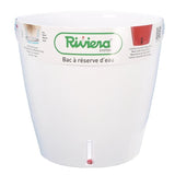 Pot de fleurs avec réserve d'eau RIVIERA - EVA NEW Rond - Ř 35 x H 33 cm - Blanc