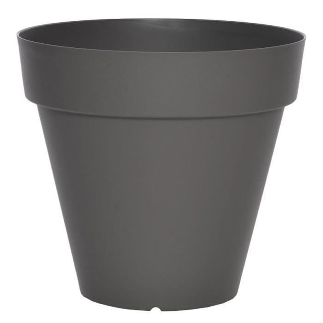 Pot de fleurs - RIVIERA - Soleilla Rond - Ř 39,2 x 35,8 cm -Gris pailleté