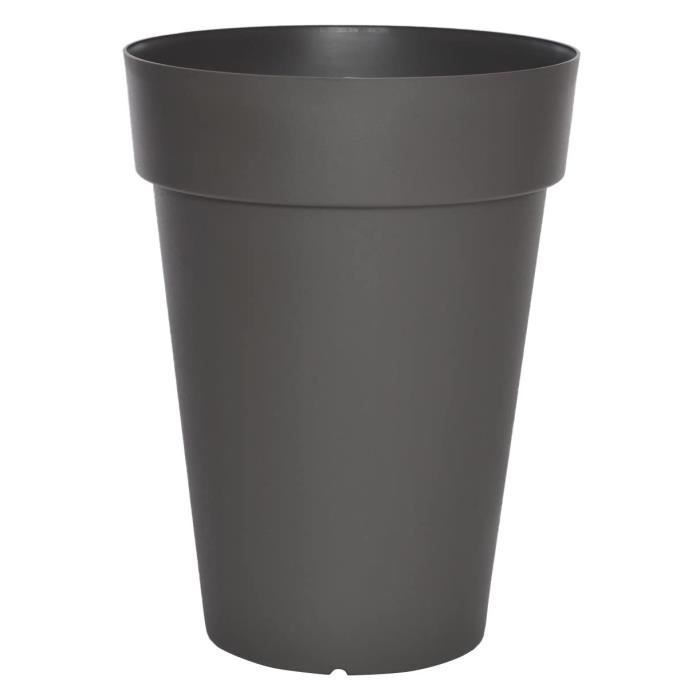 Pot de fleurs - RIVIERA - Soleilla Rond - Ř 50 x 66 cm - Gris pailleté