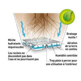 Pot de fleurs avec réserve d'eau - RIVIERA - Loft Rond - Ř 49 x H 45 cm -Taupe