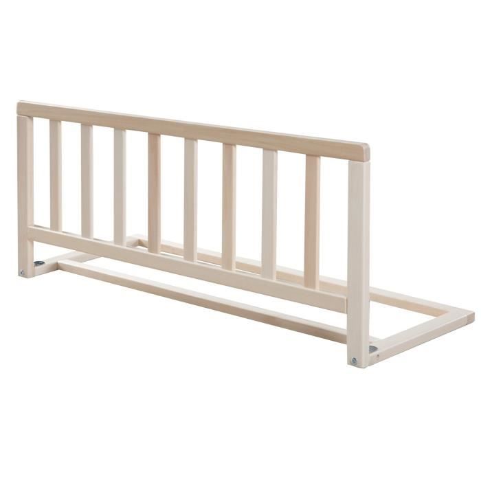 ROBA Barriere de Lit 90 cm - Protection Anti-Chute Sűre pour Bébés et Enfants - de 18 Mois a 5 Ans - Montage Facile - Bois Naturel