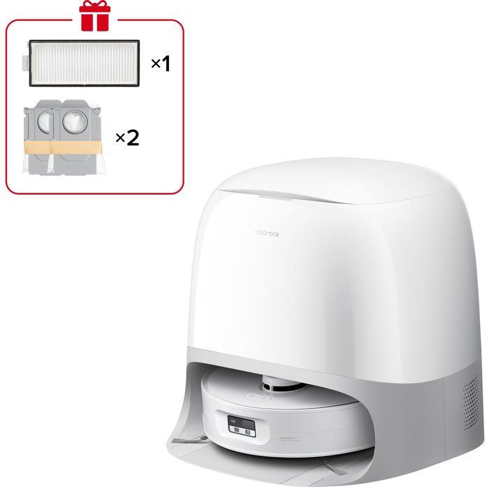 ROBOROCK Qrevo Curv 2 FlowX - Aspirateur Robot Laveur - 20.000 Pa -  Nettoyage SpiraFlow - Double Anti-Enchevetrement