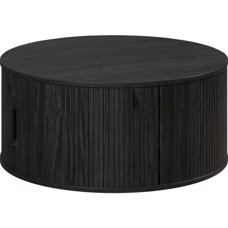 Table basse - Ronde - En MDF - Noir - Essentiel - Diametre 80 cm Hauteur 36 cm - RONIN