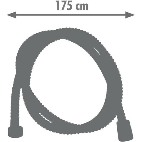 Flexible de douche - ROUSSEAU - Écrou métal anti-torsion - Sertis de sécurité - Longueur 1m75 - Inox chromé simple agrafage