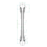 Flexible de douche - ROUSSEAU - double agrafage en inox chromé - extensible 1,5 a 1,85m - garantie 5 ans