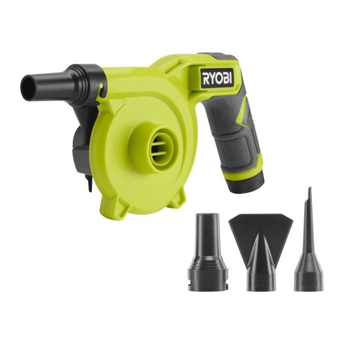 Gonfleur dégonfleur - RYOBI - 4V - Gros débit : 200 L/min - Livré avec 3 embouts de gonfleur