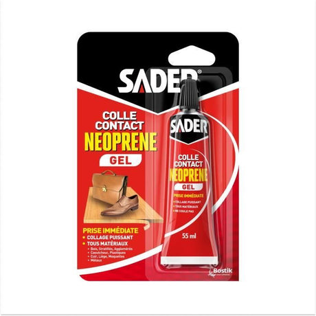Colle contact néoprene gel extra forte - SADER - Tous matériaux - Prise immédiate - Tube 55 ml