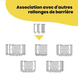 Safety 1st Extension de barriere de sécurité 14 cm Métal Noir