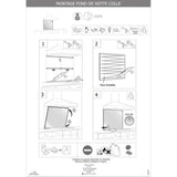 Credence - SAINT GOBAIN - Noir mat - Verre - 45x60