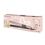 Lisseur - SAINT ALGUE - Coffret Demeliss Kera-GOLD 2 en 1 - Lisse & Boucle - Jusqu'a 230°C - Comprend 2 Soins Avant & Apres Lissage
