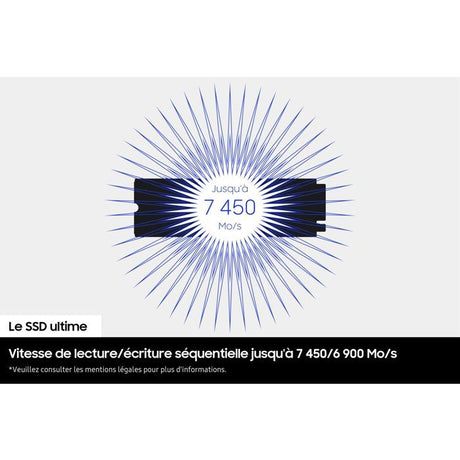 SAMSUNG - 990 PRO avec dissipateur- SSD Interne - 1 To - NVMe M.2 PCIe 4.0x4 - Vitesse lecture jusqu'a 7 450 Mo/s