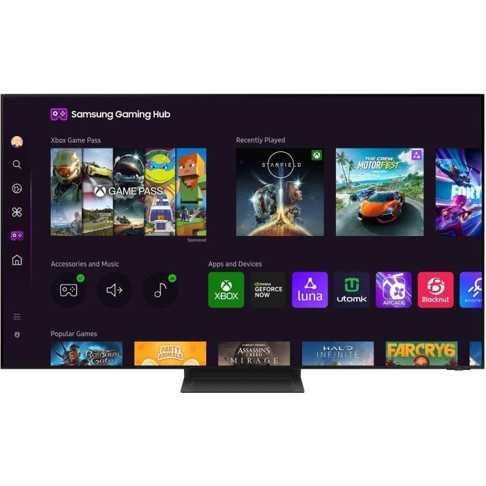TV Neo QLED Samsung 65QN800D - TV Mini LED 65 (165 cm) - 8K 7680x4320 - 100Hz - HDR - Smart TV - Gaming HUB - 4xHDMI - WiFi