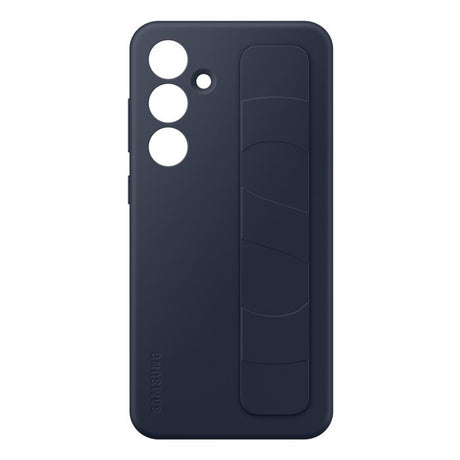 Coque en silicone avec laniere pour Samsung Galaxy S24 FE Bleu foncť