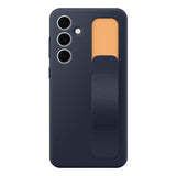 Coque en silicone avec laniere pour Samsung Galaxy S24 FE Bleu foncť