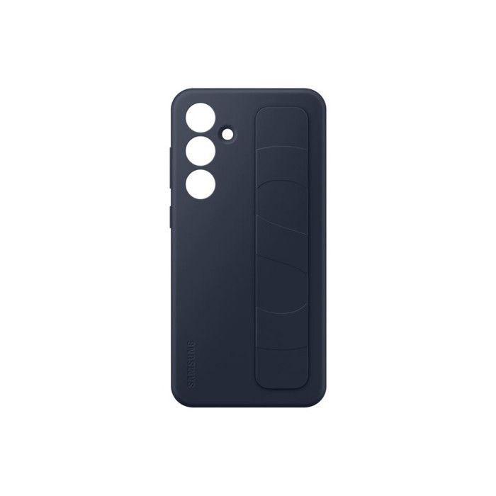 Coque en silicone avec laniere pour Samsung Galaxy S24 FE Bleu foncť