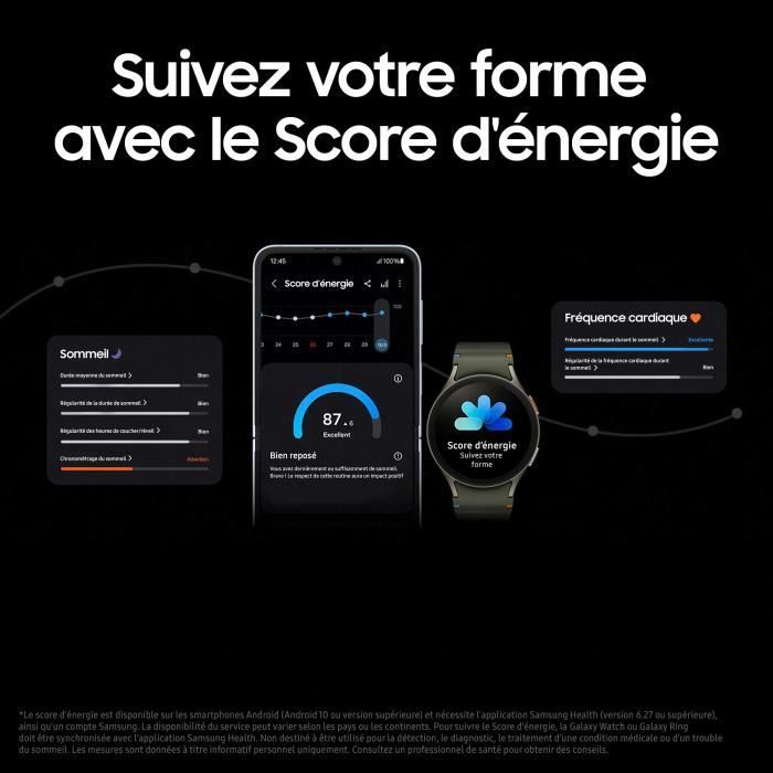 Montre connectée Samsung Watch7 44mm Gris Argent 4G