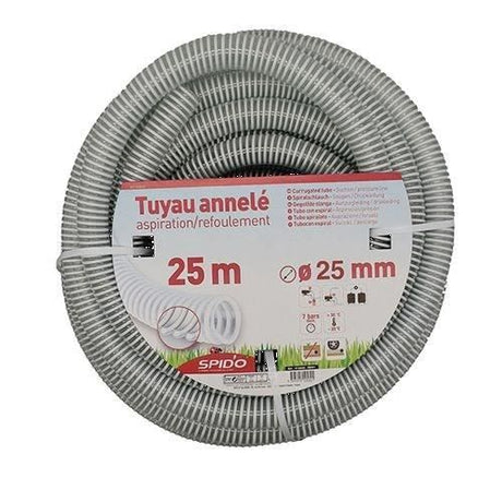 Tuyau en PVC armé - SPIDO - Souple a spirales - 25 m - Ř 25 mm