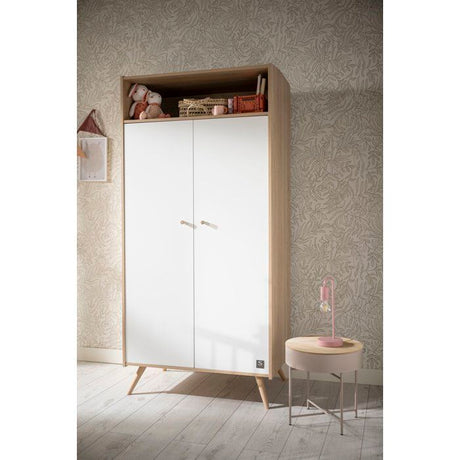 Chambre bébé trio - Lit 120 x 60 cm + Commode 3 tiroirs + Armoire 2 portes - Access - Bois/Blanc - SAUTHON