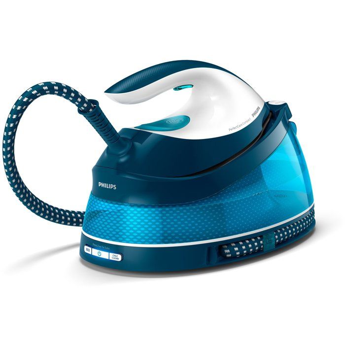 Centrale Vapeur - PHILIPS - GC7840/20 - PerfectCare Compact - 6.5 bars - 1.5L - Bleu/Blanc