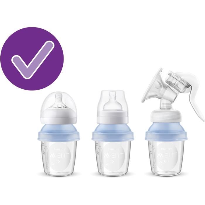 Pots de conservation - PHILIPS AVENT - Lait maternel - 10 pots 180ml + 2 adaptateurs