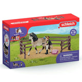 Coffret kit de soin pour chevaux andaloux, schleich 42270 Horse Club, coffret figurines pour enfants, des 5 ans