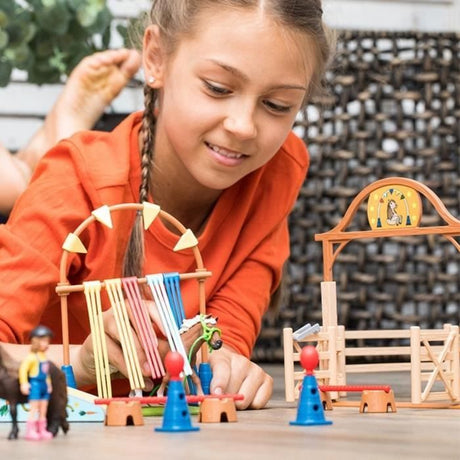 Coffret d'entraînement agilité équestre avec Cheval, Ensemble de 41 Pieces, Schleich 42481 Farm World, des 3 ans