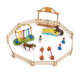 Coffret d'entraînement agilité équestre avec Cheval, Ensemble de 41 Pieces, Schleich 42481 Farm World, des 3 ans