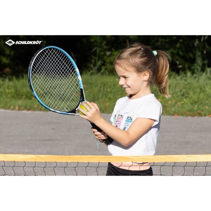 Sac a dos de tennis - SCHILDKROT - 2 raquettes + housses - 2 balles mousse Ř7mm - Filet autoportant 75x300 cm - 6 cônes de marquage