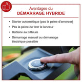 Tondeuse thermique autotractée - démarrage électrique - MS150-46E - 46 cm - 150 CC - SCHEPPACH