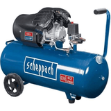 Compresseur d'air horizontal Scheppach HC120DC - 100 L - 2200 W - 10 bars - 3CV - Double cylindre a moteur lubrifié