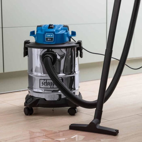 Aspirateur eau et poussiere VC20 - 1300 W - Cuve acier inoxydable  20L - SCHEPPACH