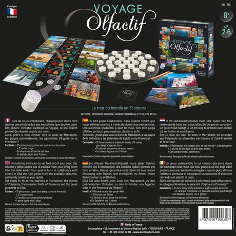 Jeu de société - SENTOSPHERE - Voyage Olfactif - Faire le tour du monde en 31 odeurs - Des 8 ans