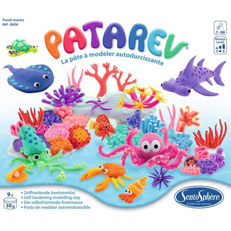 Pate a modeler autodurcissante - SENTOSPHERE - Patarev - Fonds Marins - Différentes Couleurs - 9 couleurs - Des 7 ans